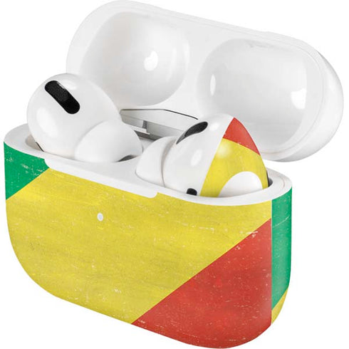 Republic of the Congo Flag Distressed Apple AirPods Pro Skin